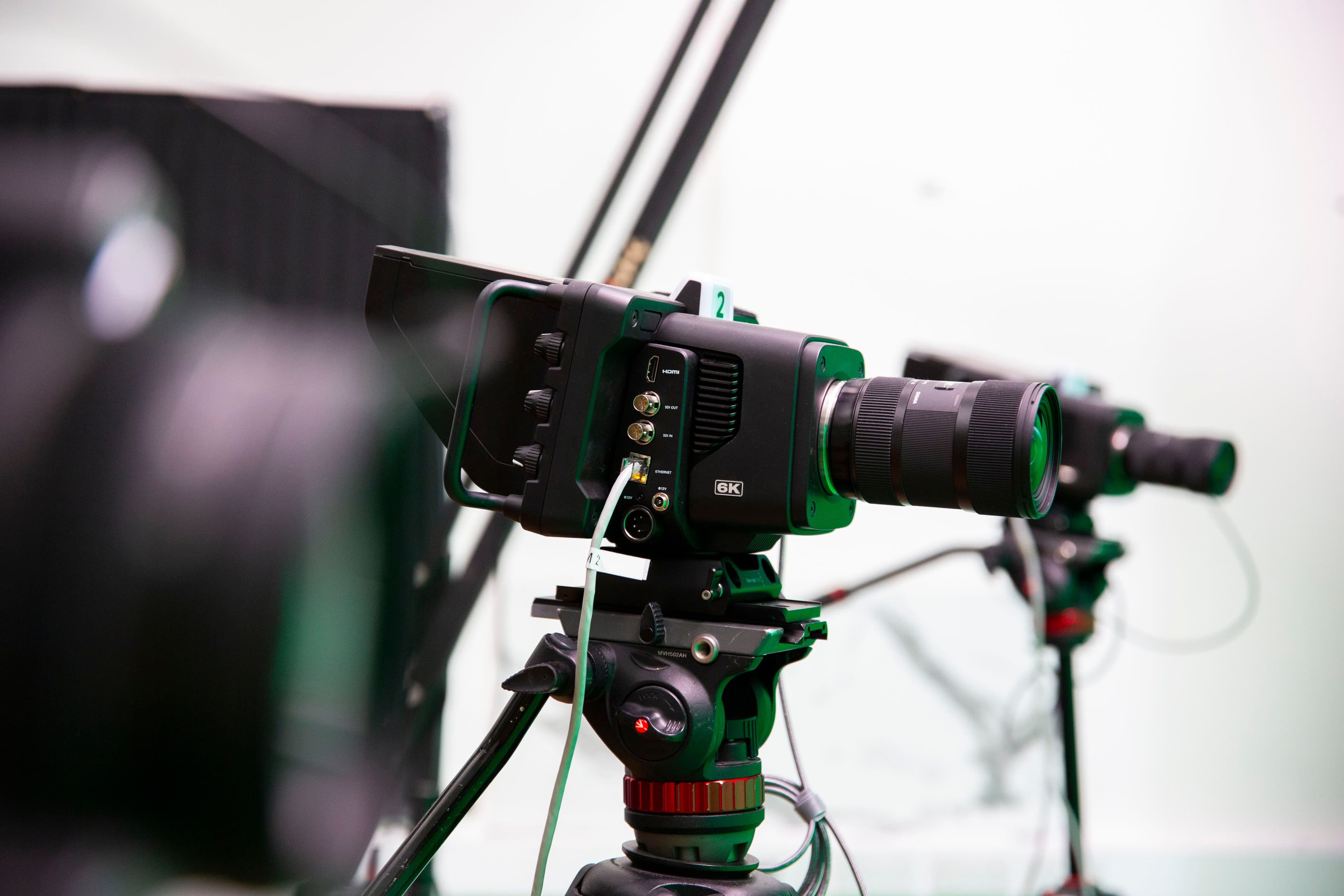 Behind the scenes virtual production stage